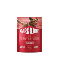 Вологий корм Carnilove Turkey & Venison with Stawberry Leaves для собак паштет індичка та оленина з листям полуниці 300 г