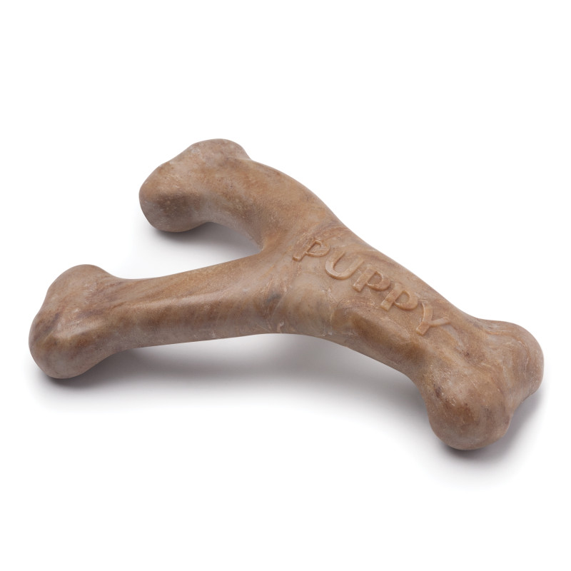 Іграшка для гризіння Benebone Puppy Wishbone Bacon «Важіль» зі смаком бекону для цуценят, розмір SMALL, до 13 кг