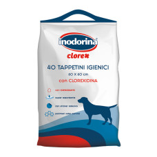 Пелюшки з хлоргексидином Inodorina Clorex Tappetini 60х60 см 40 шт