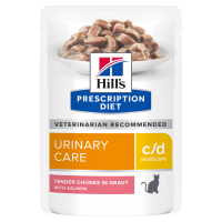 Вологий корм Hill's PRESCRIPTION DIET c/d для котів для підтримки сечовидільної системи, з лососем, пауч 85 г