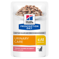 Вологий корм Hill's PRESCRIPTION DIET c/d для котів для підтримки сечовидільної системи, з лососем, пауч 85 г
