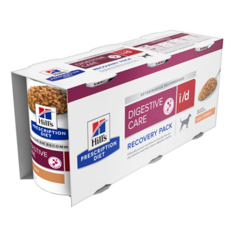 Вологий корм для собак Hill's Prescription Diet i/d Digestive Care з індичкою для підтримки травлення, консерва 360 г
