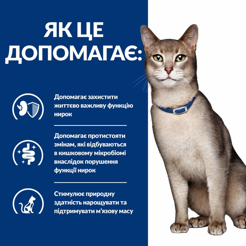 Сухой корм Hill's PRESCRIPTION DIET k/d с ActivBiome+ Kidney Defense с курицей для кошек для поддержки функции почек, 0,3 кг