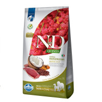 Сухий корм Farmina ФарминаDog Grain Free Quinoa & Duck Skin & Coat Adult All Breeds при харчовій алергії у дорослих собак середніх і великих порід, з качкою, кіноа, кокосом та куркумою 7 кг
