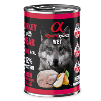 Вологий корм Alpha Spirit Turkey with Pear з індичкою та грушею для дорослих собак усіх порід, 400 г
