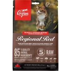 Сухий корм ORIJEN Regional Red з м’ясом та рибою для дорослих котів, 340 г