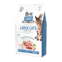 Сухой беззерновой корм Brit Care Cat Grain Free Large Power and Vitality - для кошек крупных пород, с уткой и курицей 2 кг