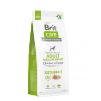 Сухий корм Brit Care Dog Sustainable Adult Medium Breed (курка та комахи) для дорослих собак середніх порід, 12кг