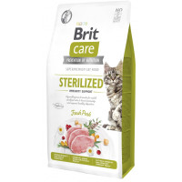 Сухой беззерновой корм Brit Care Cat Grain Free by Nutrition Sterilized Immunity Support - для стерилизованных кошек, со свининой 7 кг