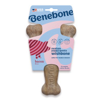 Іграшка для гризіння Benebone Puppy Wishbone Bacon «Важіль» зі смаком бекону для цуценят, розмір MEDIUM, до 27 кг
