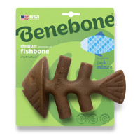 Іграшка для гризіння Benebone Fishbone Salmon «Рибна кістка» зі смаком лосося для собак, розмір MEDIUM, до 27 кг