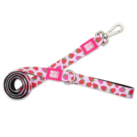 Поводок короткий для собак Max & Molly Short Leash Strawberry Dream с принтом Клубничная мечта, XS
