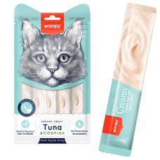 Кремові ласощі для котів Wanpy Creamy Lickable Treats Tuna & Codfish тунець з тріскою 70 г