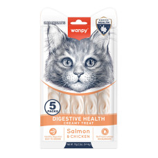 Кремові функціональні ласощі для котів Wanpy Functional Creamy Lickable Treat Digestive Health 70 г