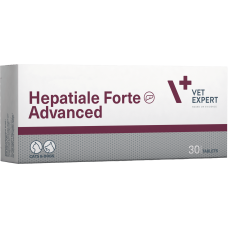 Дієтична ветеринарна добавка Vet Expert Hepatiale Forte Advanced для підтримки та захисту функцій печінки у котів і собак, 30 таб.
