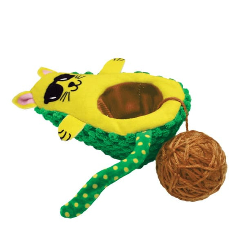 Іграшка для котів KONG Wrangler AvoCATo з м’ячиком-клубком