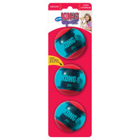 Игрушка для собак KONG Squeezz Action Ball Red (красные мячи со свистком, набор 3 шт.), размер M