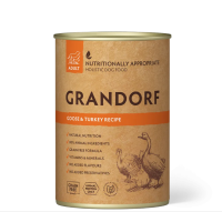 Вологий корм для дорослих собак Grandorf GOOSE & TURKEY RECIPE з м'ясом гусака та індичкою, 400 г