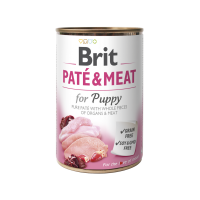 Вологий корм для цуценят Brit Care Pate & Meat з куркою та індичкою, 400 г