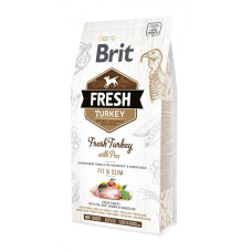 Сухий корм Brit Fresh Light Fit & Slim Adult (індичка та горох) для дорослих собак із низькою активністю та зайвою вагою, 2,5 кг