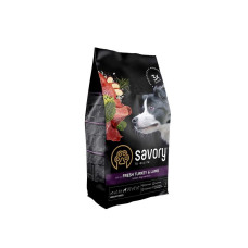 Сухий корм SAVORY з ягням та індичкою для дорослих собак середніх порід, 3 кг