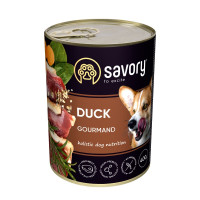 Вологий корм SAVORY з качкою для дорослих собак усіх порід, 400 г