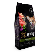 Сухий корм SAVORY з індичкою для стерилізованих собак усіх порід, 1 кг
