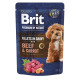 Вологий корм для собак малих порід Brit Premium філе в соусі (яловичина та морква), 85 г