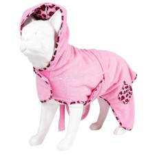 Халат для собак Max & Molly Bath Robe Leopard Pink з леопардовим принтом, S