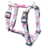 Шлейка для собак Max & Molly H-Harness Cherry Bloom з принтом Вишневе цвітіння, S