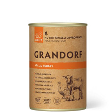 Вологий корм для собак Grandorf Veal & Turkey Adult з телятиною та індичкою 400 г