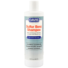 Шампунь з пероксидом бензоїлу, сіркою та саліциловою кислотою Davis Sulfur Benz Shampoo для собак і котів із захворюваннями шкіри 355 мл