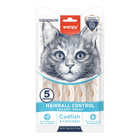Кремовое функциональное лакомство Wanpy Functional Creamy Lickable Treat Hairball Control 70 г