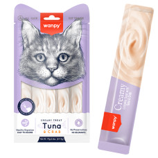 Кремові ласощі для котів Wanpy Creamy Lickable Treats Tuna & Crab тунець з крабом 70 г
