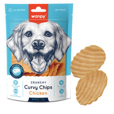 Ласощі для собак Wanpy Curvy Chips Chicken хрусткі курячі чіпси