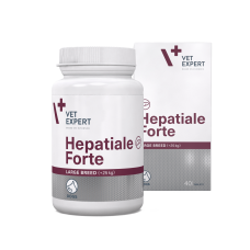 Дієтична ветеринарна добавка Vet Expert Hepatiale Forte Large Breed для підтримки та захисту функцій печінки у собак великих порід, 40 таб.
