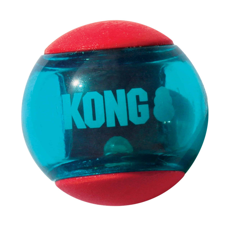 Іграшка для собак KONG Squeezz Action Ball Red (червоні м’ячі з пискавкою, набір 2 шт.), розмір L