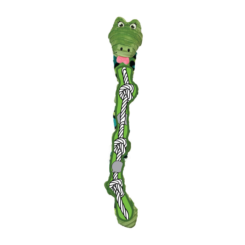 Іграшка для собак KONG Scrunch Knots Snake (змія з вузлами та пискавкою), асорті, розмір M/L