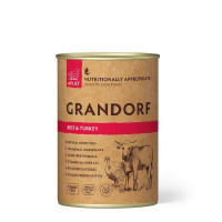 Вологий корм для дорослих собак Grandorf BEEF & TURKEY з яловичиною та індичкою, 400 г