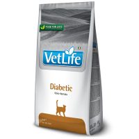 Сухой корм (Фармина) Farmina Vet Life Diabetic для контроля уровня глюкозы в крови при сахарном диабете у взрослых кошек, с курицей 2 кг