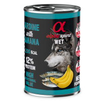 Вологий корм Alpha Spirit Sardine with Banana з сардиною та бананом для дорослих собак усіх порід, 400 г