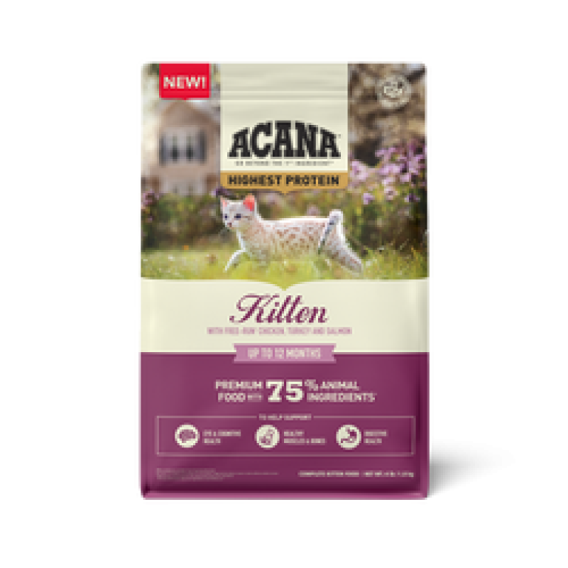 Сухий корм ACANA Highest Protein Kitten Recipe для кошенят з куркою, індичкою та оселедцем, 1,8 кг
