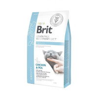 Сухий беззерновий корм Brit Grain Free VetDiet Cat Obesity - для котів, при зайвій вазі та ожирінні, з куркою та горохом 2 кг