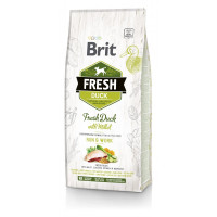 ухой корм Brit Fresh Active Run & Work (утка и пшено) для взрослых активных собак, 12кг 