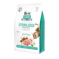 Сухий беззерновой корм Brit Care Cat Grain Free Sterilized Urinary Health - для стерилізованих котів для підтримання сечостатевої системи з куркою 400 г