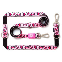 Повідець багатофункціональний Max & Molly Multi-Function Leash Leopard Pink з леопардовим принтом, М