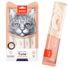 Кремові ласощі для котів Wanpy Creamy Lickable Treats Tuna & Salmon тунець з лососем 70 г
