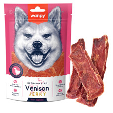 Ласощі для собак Wanpy Venison Jerky з в’яленою олениною та качкою 