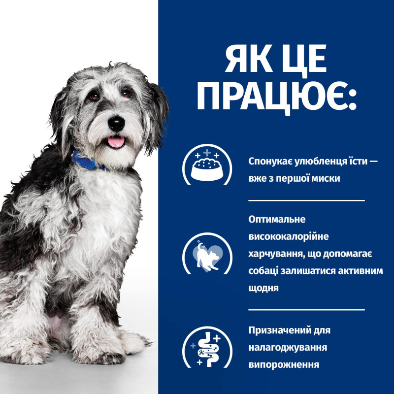 Сухий корм Hill's Prescription Diet ON-Care для собак з куркою, підтримка в період реабілітації, при виснаженні, втраті апетиту та онкологічних захворюваннях, 1,5 кг