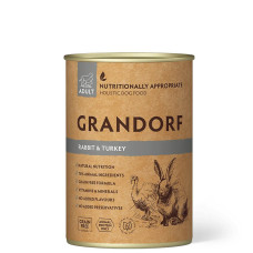 Вологий корм для дорослих собак Grandorf RABBIT & TURKEY з кроликом та індичкою, 400 г
